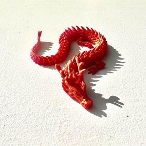 3D printed dragon - red